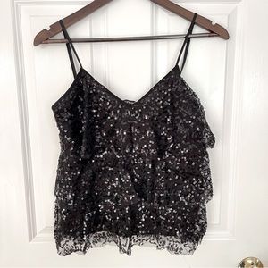 Forever 21 Black Sequin Tank Top